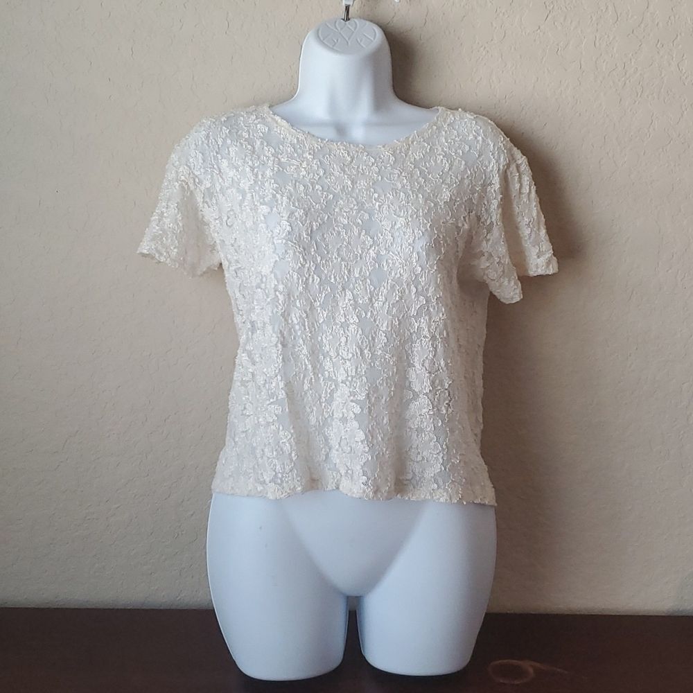 ✨ Vintage Victoria’s Secret Floral Lace Top – Coquette / Dreamy Aesthetic ✨